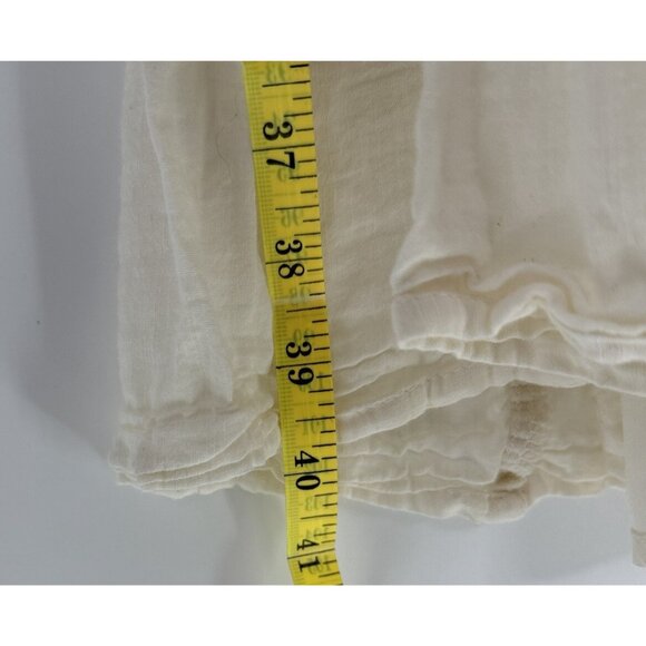 Old Navy Women’s Ivory Tiered Embroidered Midi Swing Dress M Boho, Flaw - Picture 13 of 14